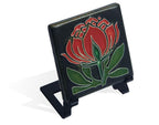 Peony Bloom Red Tile - 4x4