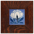 Peony Bloom Pale Blue Tile - 4x4