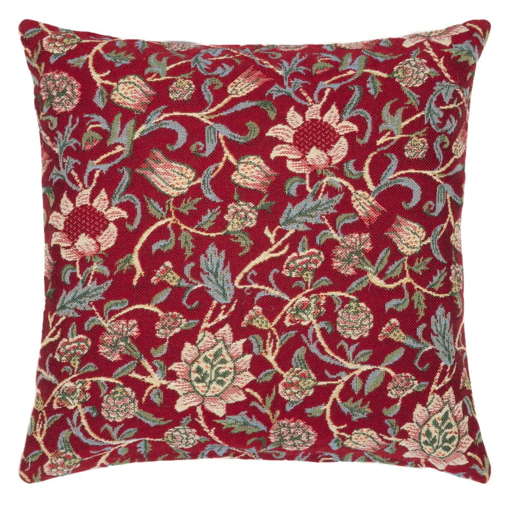 William Morris Evenlode Red Tapestry Pillow