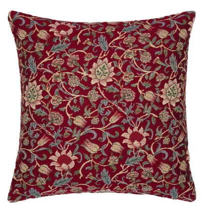 William Morris Evenlode Red Tapestry Pillow