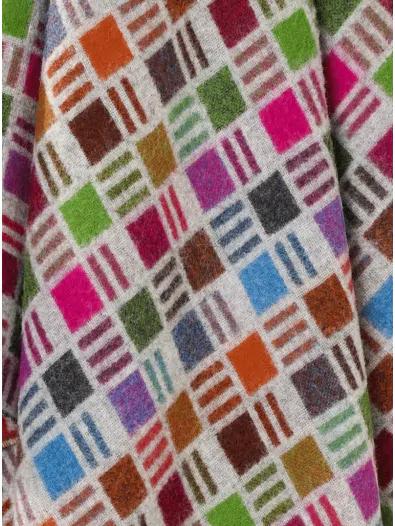 Ribbon Multi-Beige Merino Lambswool Throw