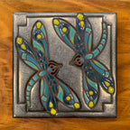 Dragonfly Art Tile Trivet-6x6