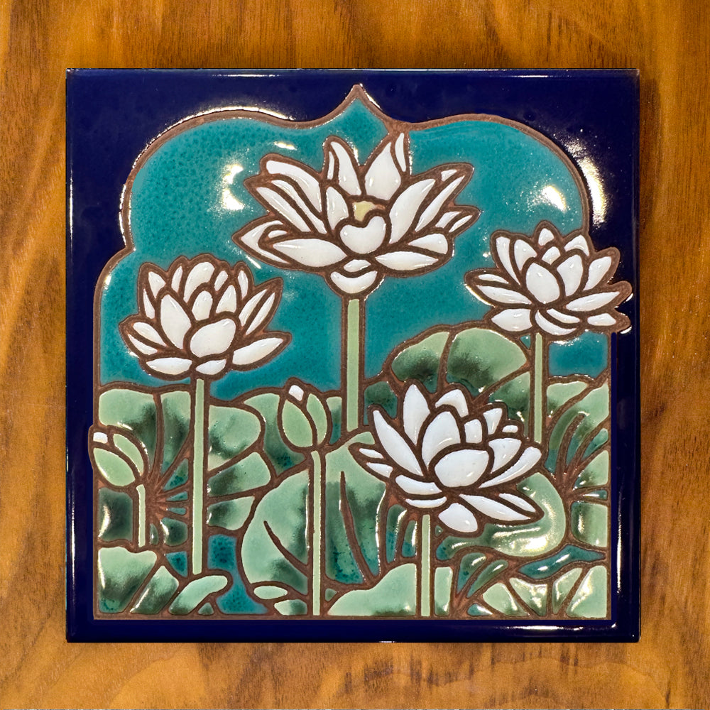 Lotus Art Tile Trivet-6x6
