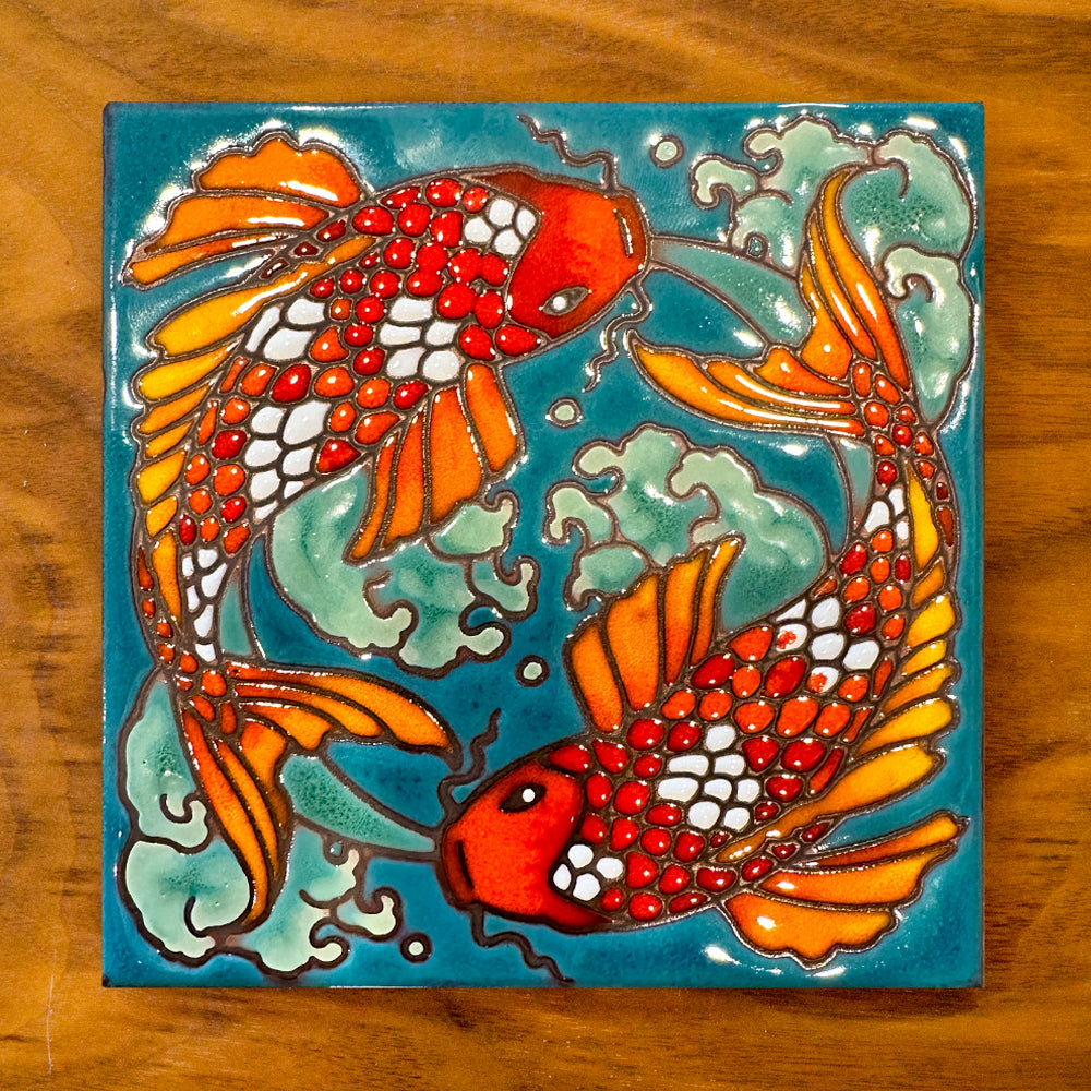 Koi Art Tile Trivet-6x6
