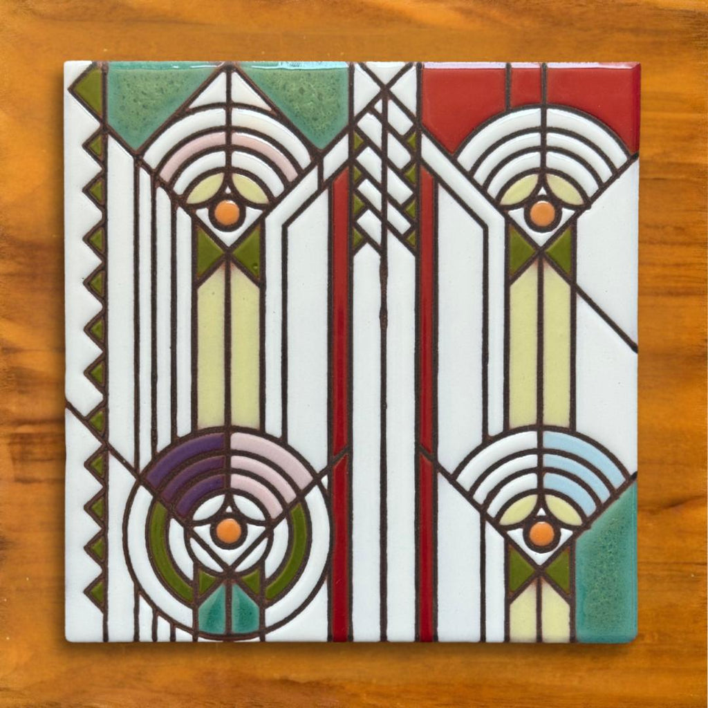FLW April Showers Art Tile Trivet-6x6