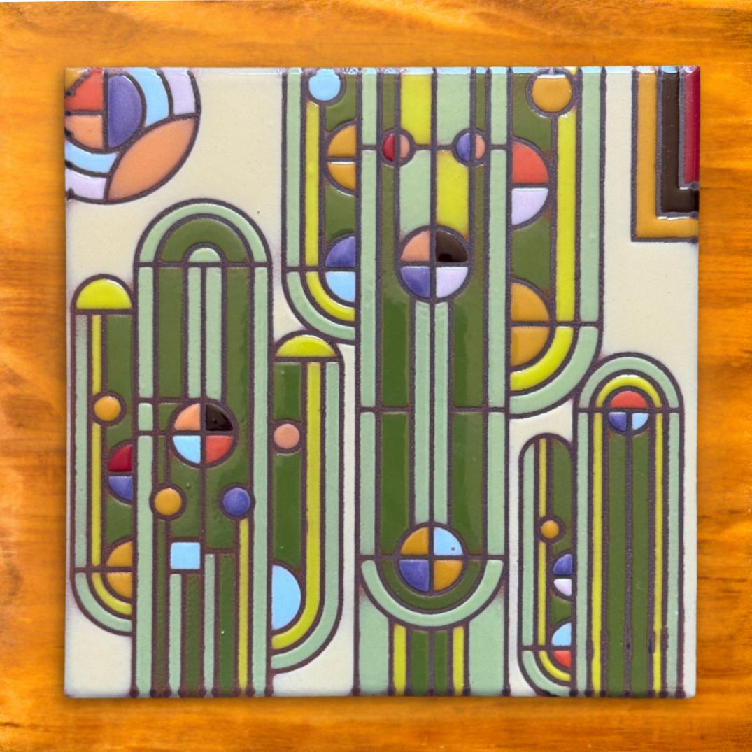 FLW Saguaro Art Tile Trivet-6x6