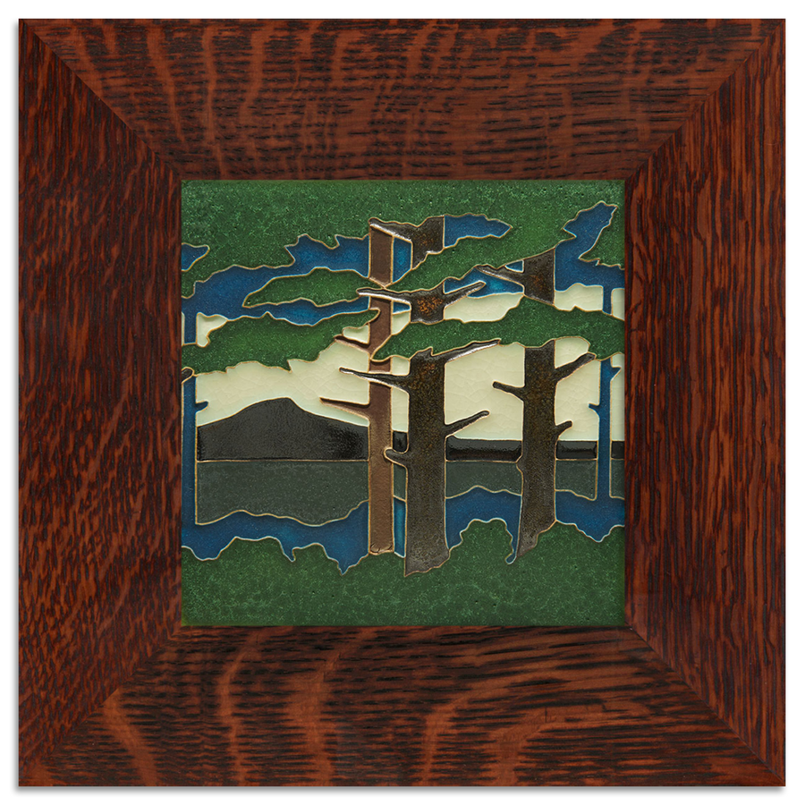 Pine Landscape Mountain Tile - 6x6