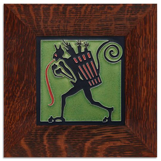 Krampus Green Tile - 6x6