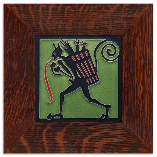 Krampus Green Tile - 6x6