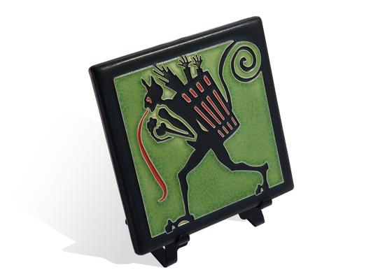 Krampus Green Tile - 6x6
