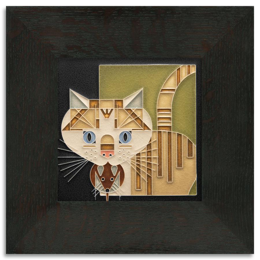 Barn Kitty Green Tile - 6x6