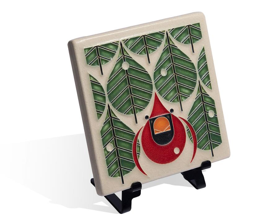 Coniferous Cardinal Tile - 6x6