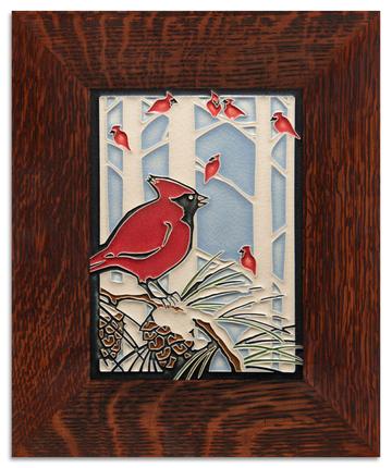 Winter Cardinals Tile - 6x8