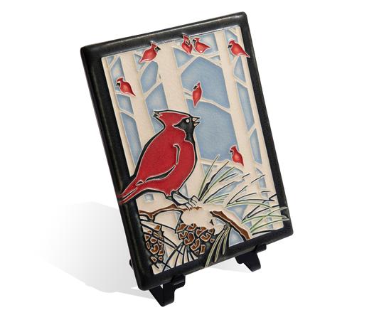 Winter Cardinals Tile - 6x8