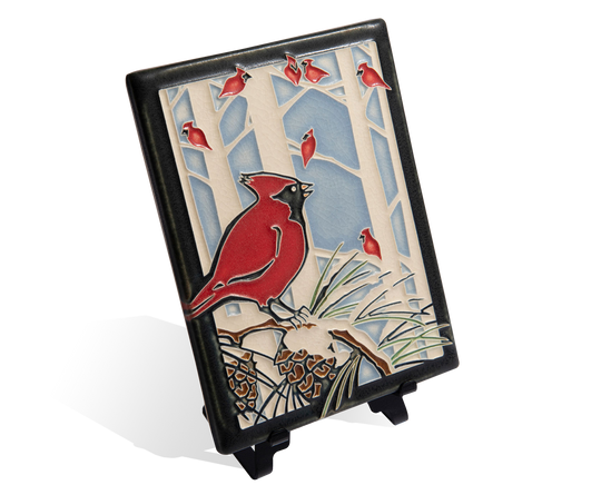 Winter Cardinals Tile - 6x8