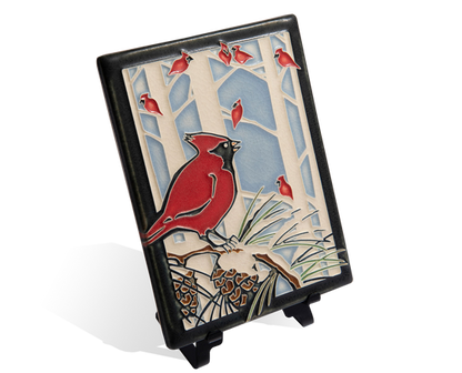 Winter Cardinals Tile - 6x8