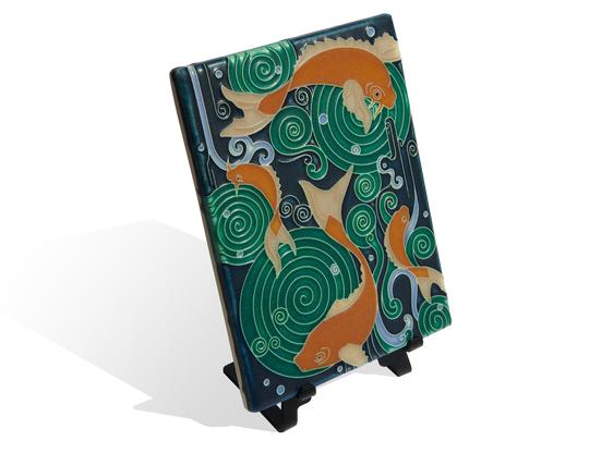 Koi Pond Turquoise Tile - 6x8