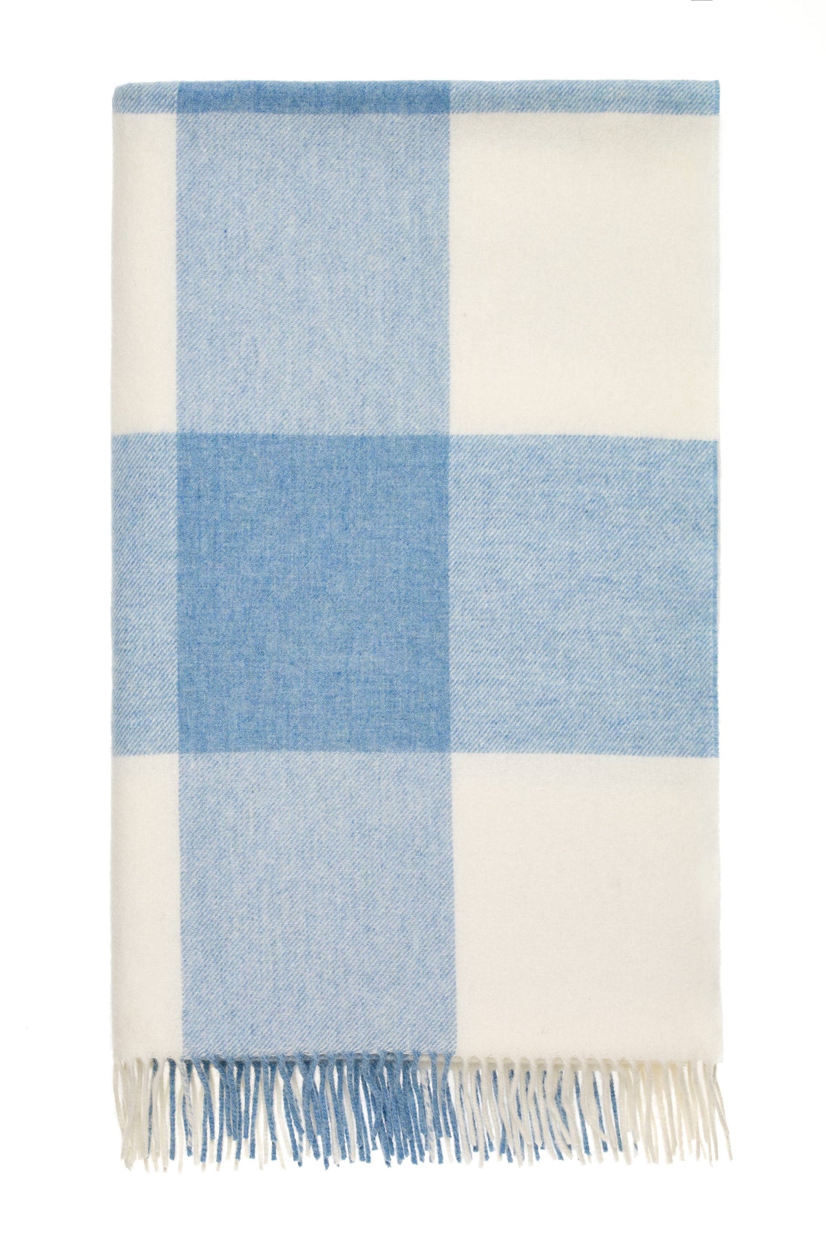 Pastel Block-Check Range Merino Lambswool Throw