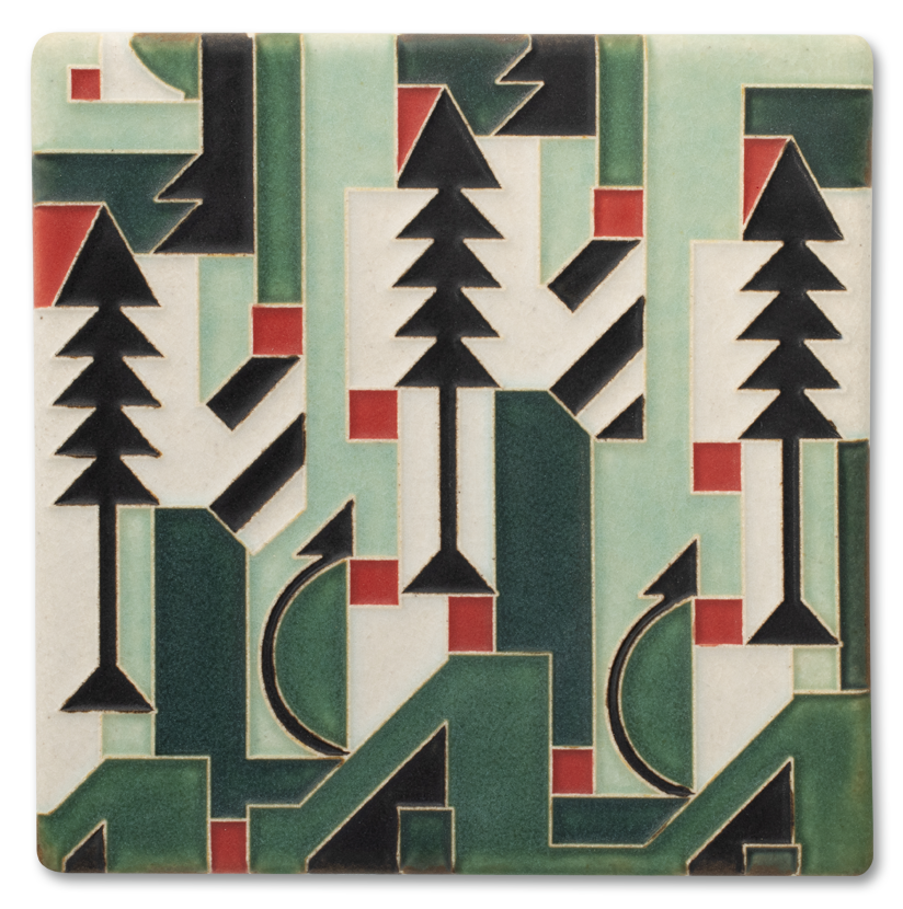 Cubist Christmas Tile - 6x6