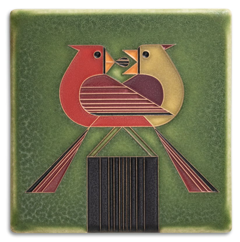 Redbird Romance Tile - 6x6