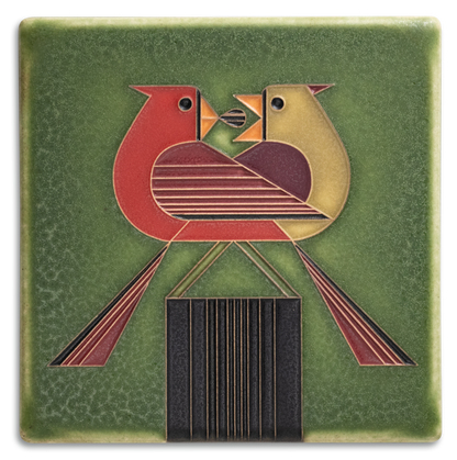 Redbird Romance Tile - 6x6