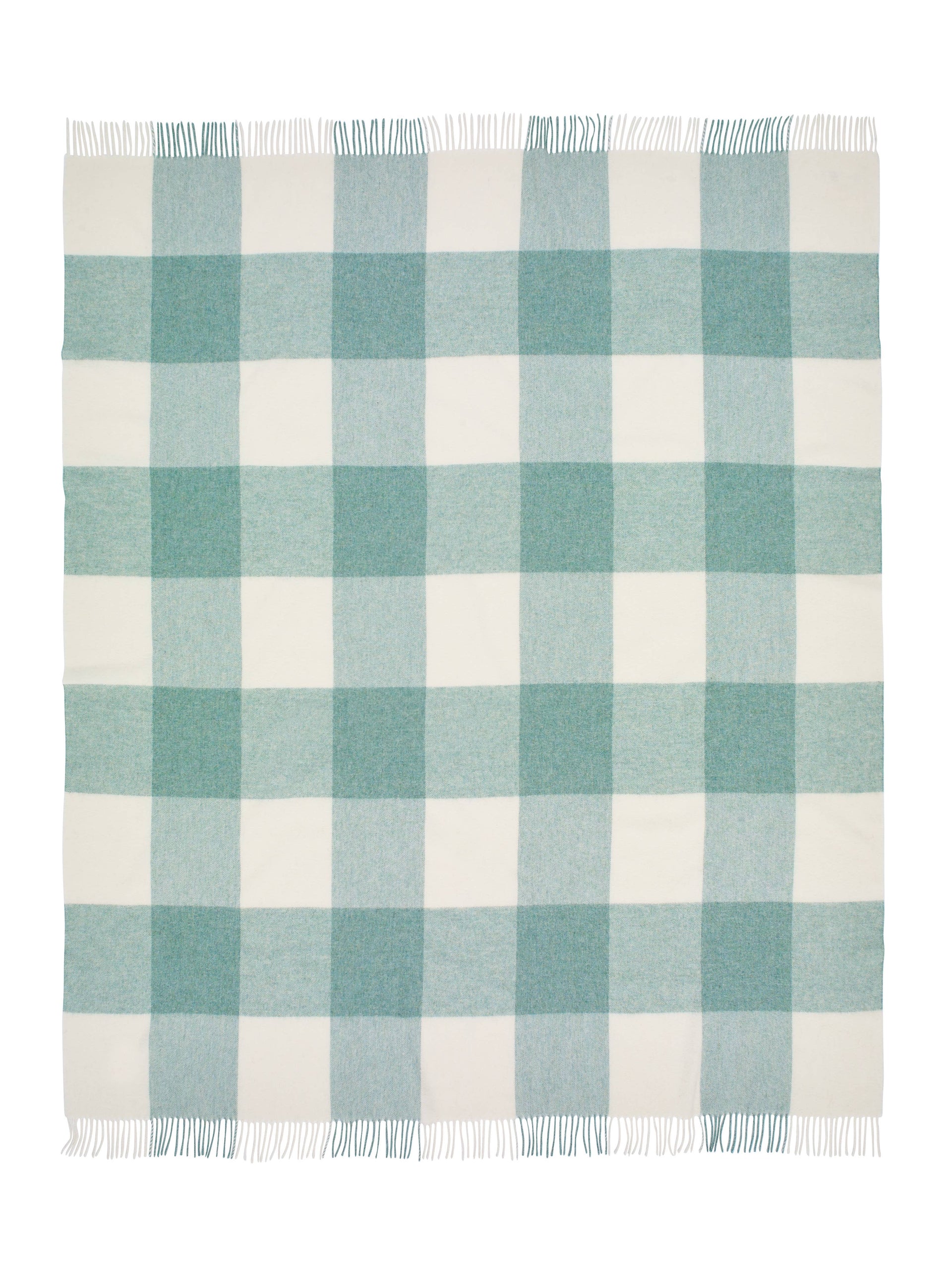 Pastel Block-Check Range Merino Lambswool Throw