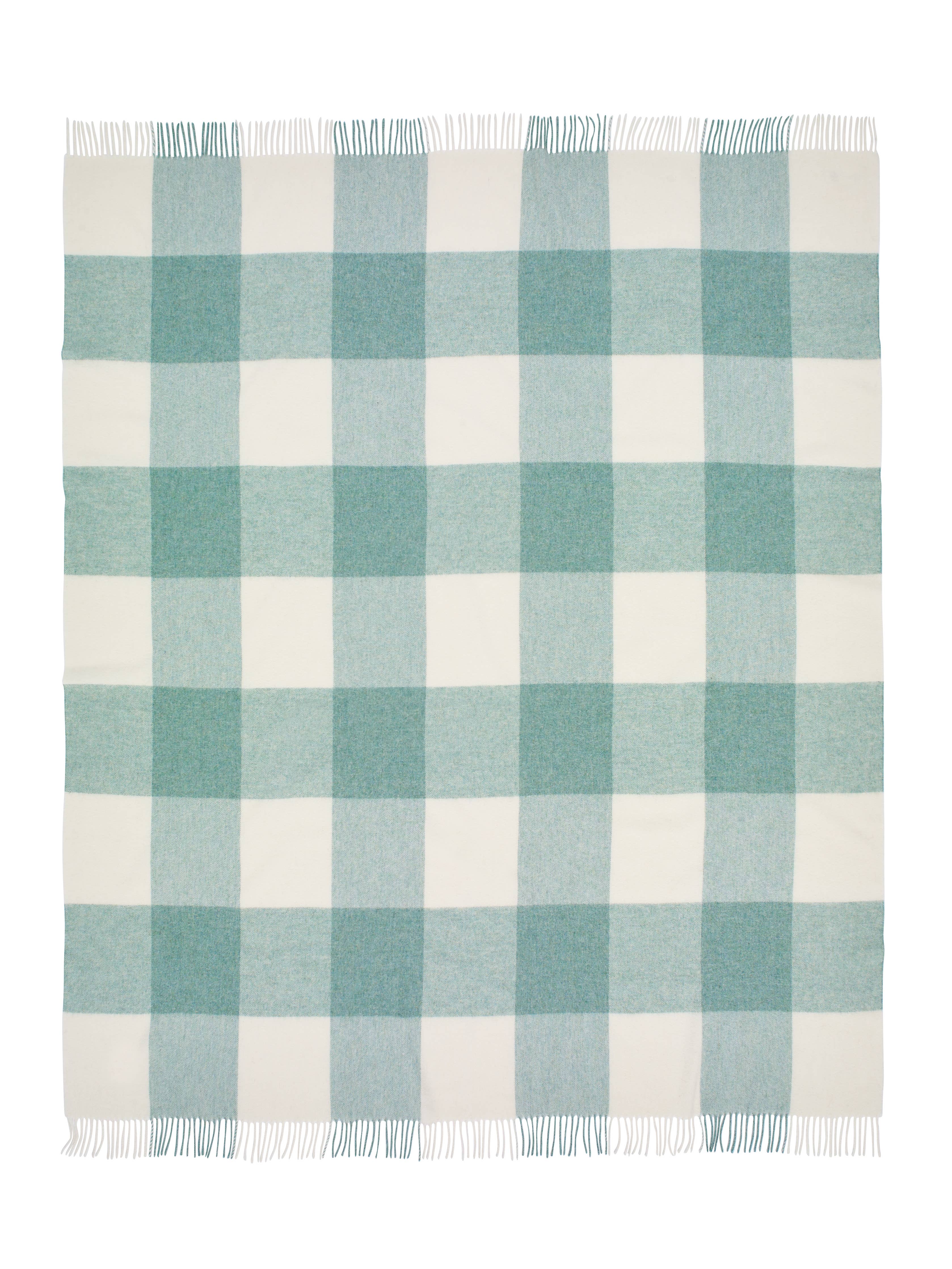 Pastel Block-Check Range Merino Lambswool Throw