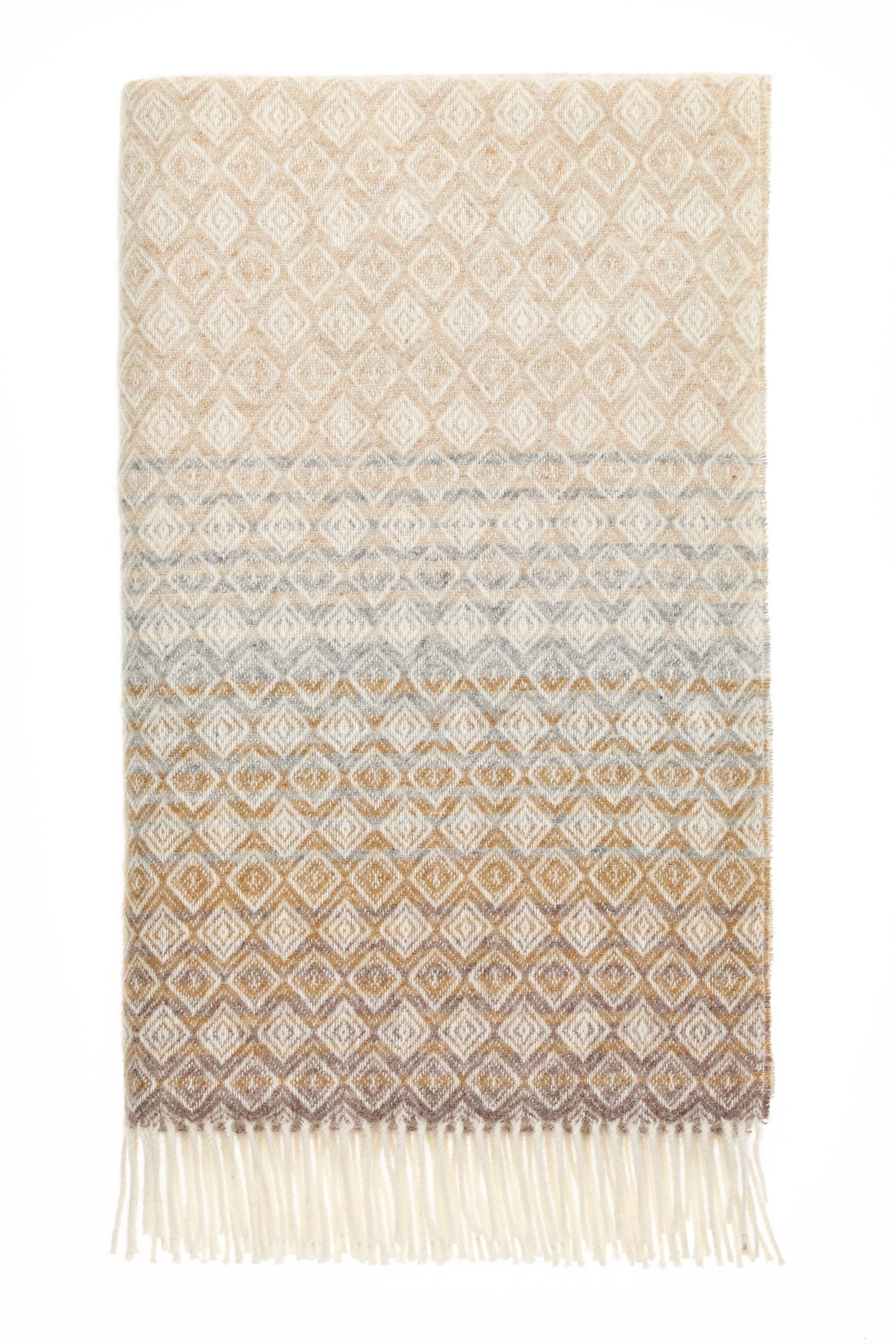 Ombre Diamond Range  Merino Lambswool Throw