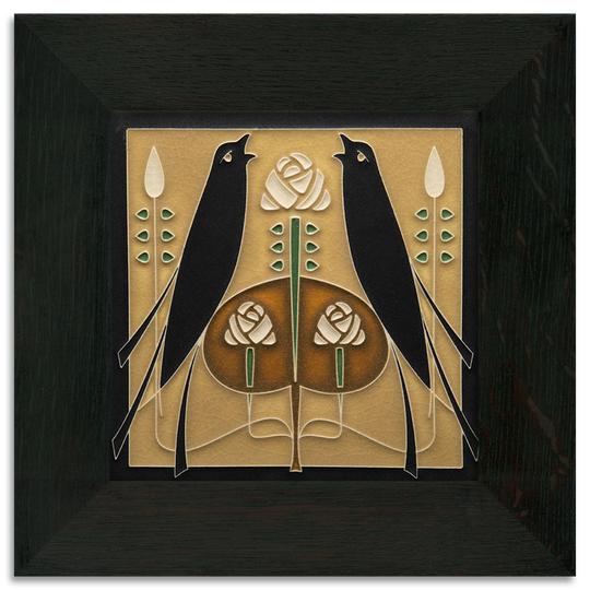 Golden Songbirds Tile - 8x8