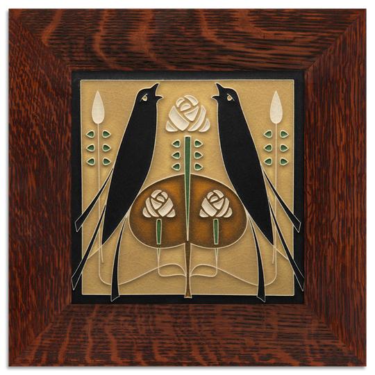 Golden Songbirds Tile - 8x8