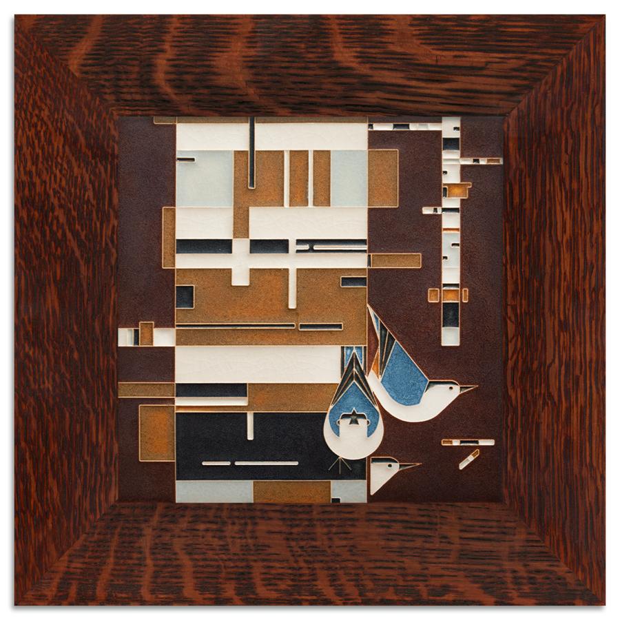 Birch Bark and Birds Tile