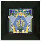 FLW Imperial Peacock Motawi tile - 8x8
