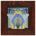 FLW Imperial Peacock Motawi tile - 8x8