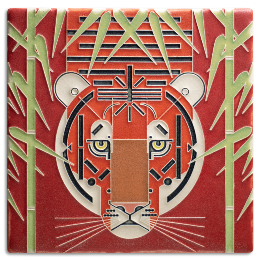 Red Tiger Tile - 8x8