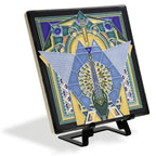 FLW Imperial Peacock Motawi tile - 8x8