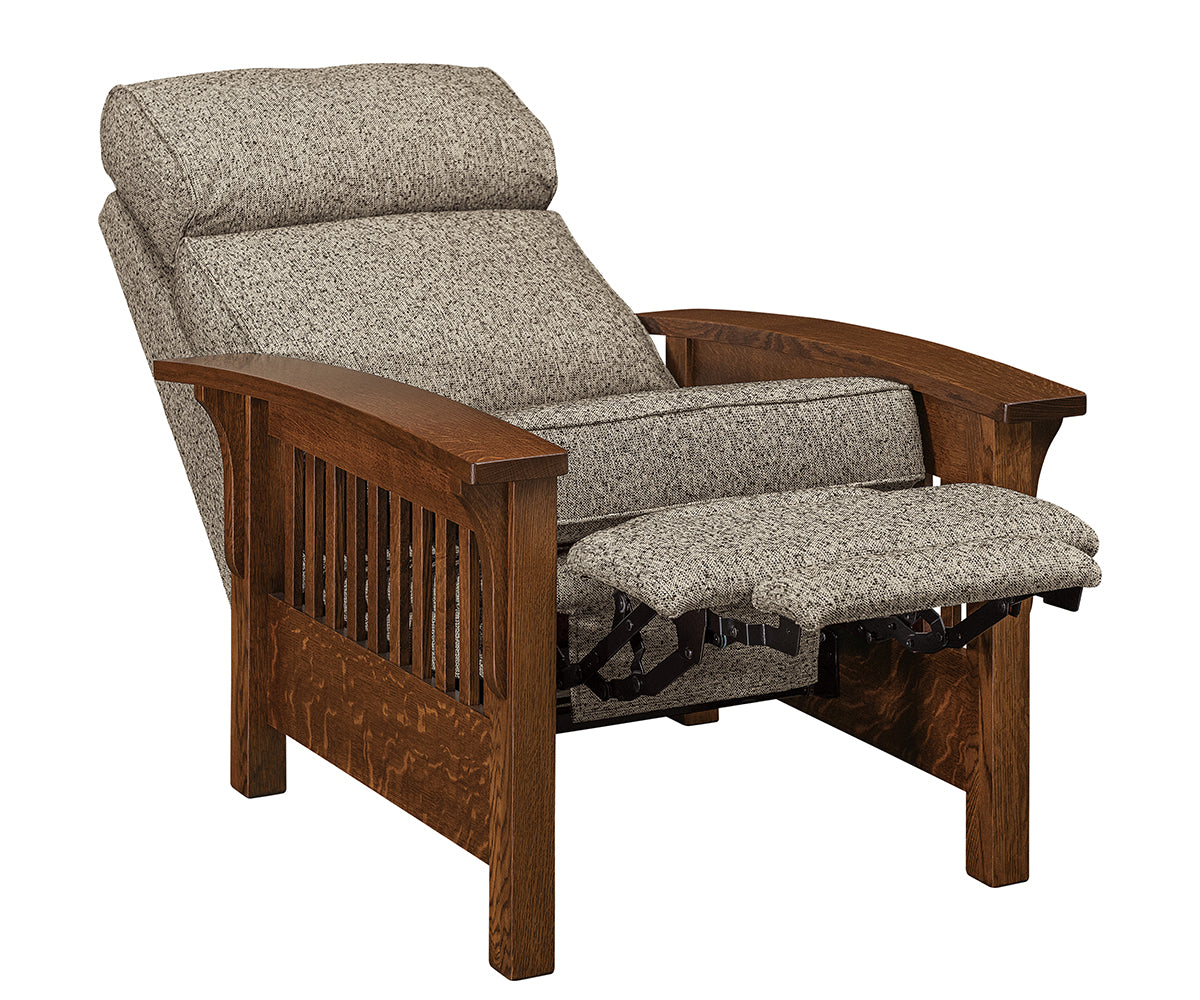 Prairie Mission Wood Arm Spindle Recliner
