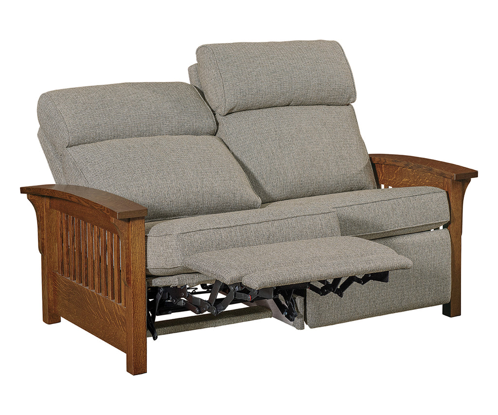 Prairie Mission Wood Arm Loveseat Recliner