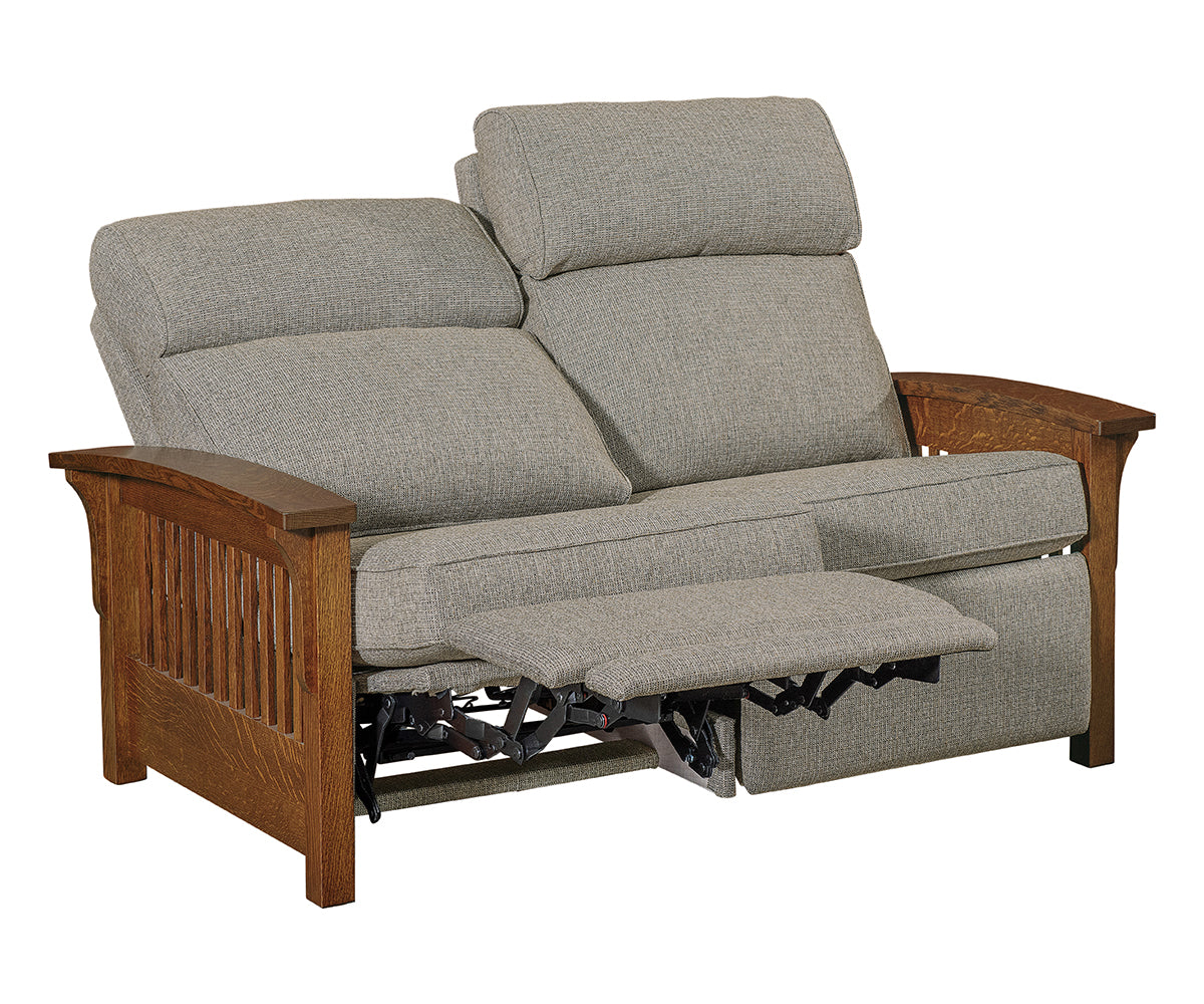 Prairie Mission Wood Arm Loveseat Recliner