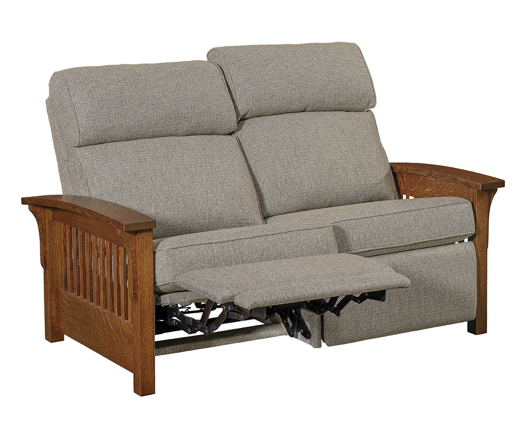 Prairie Mission Wood Arm Loveseat Recliner