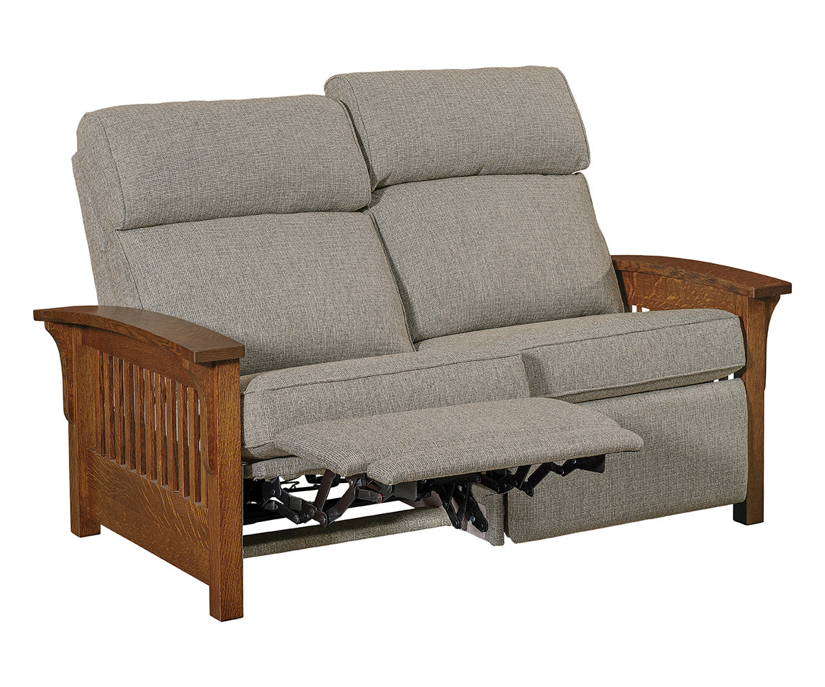 Prairie Mission Wood Arm Loveseat Recliner