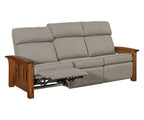 Craftsman Slat Wood Arm Sofa Recliner
