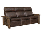 Mountain Roughsawn Wood Sofa Recliner