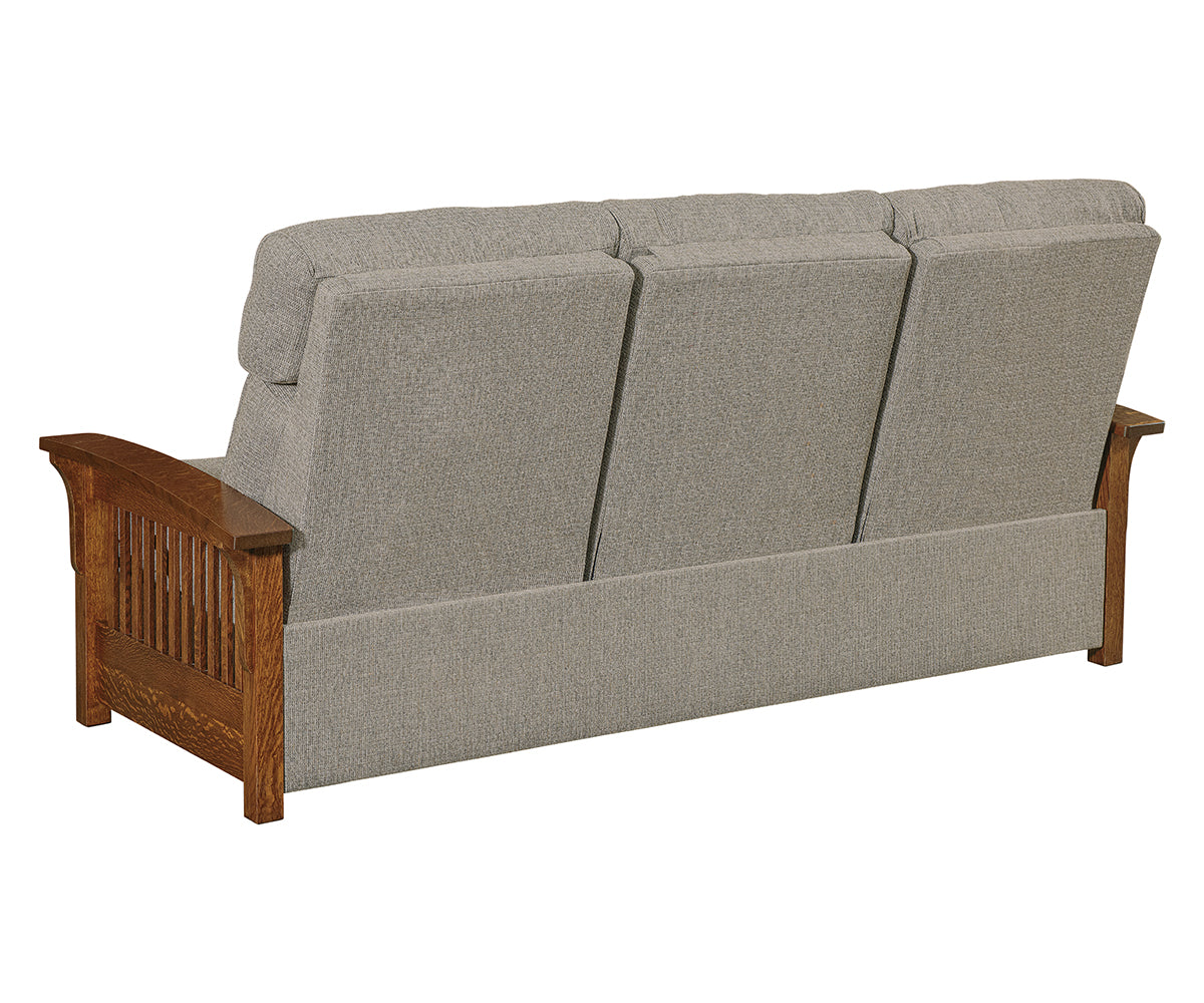 Prairie Mission Wood Arm Sofa Recliner