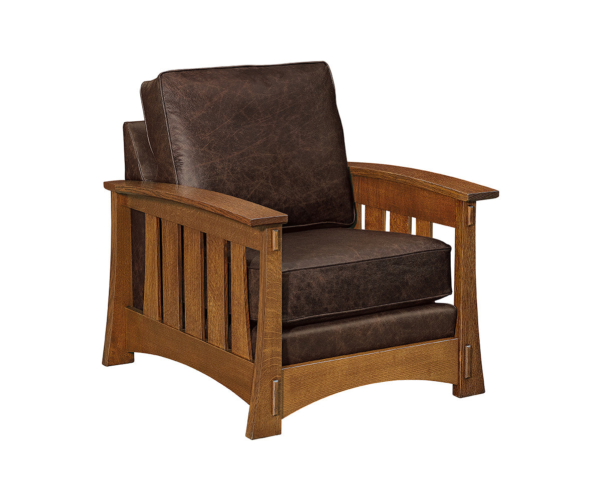 Highland Spindle Wood Arm Accent Chair