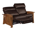 Highland Wood Arm Loveseat Recliner