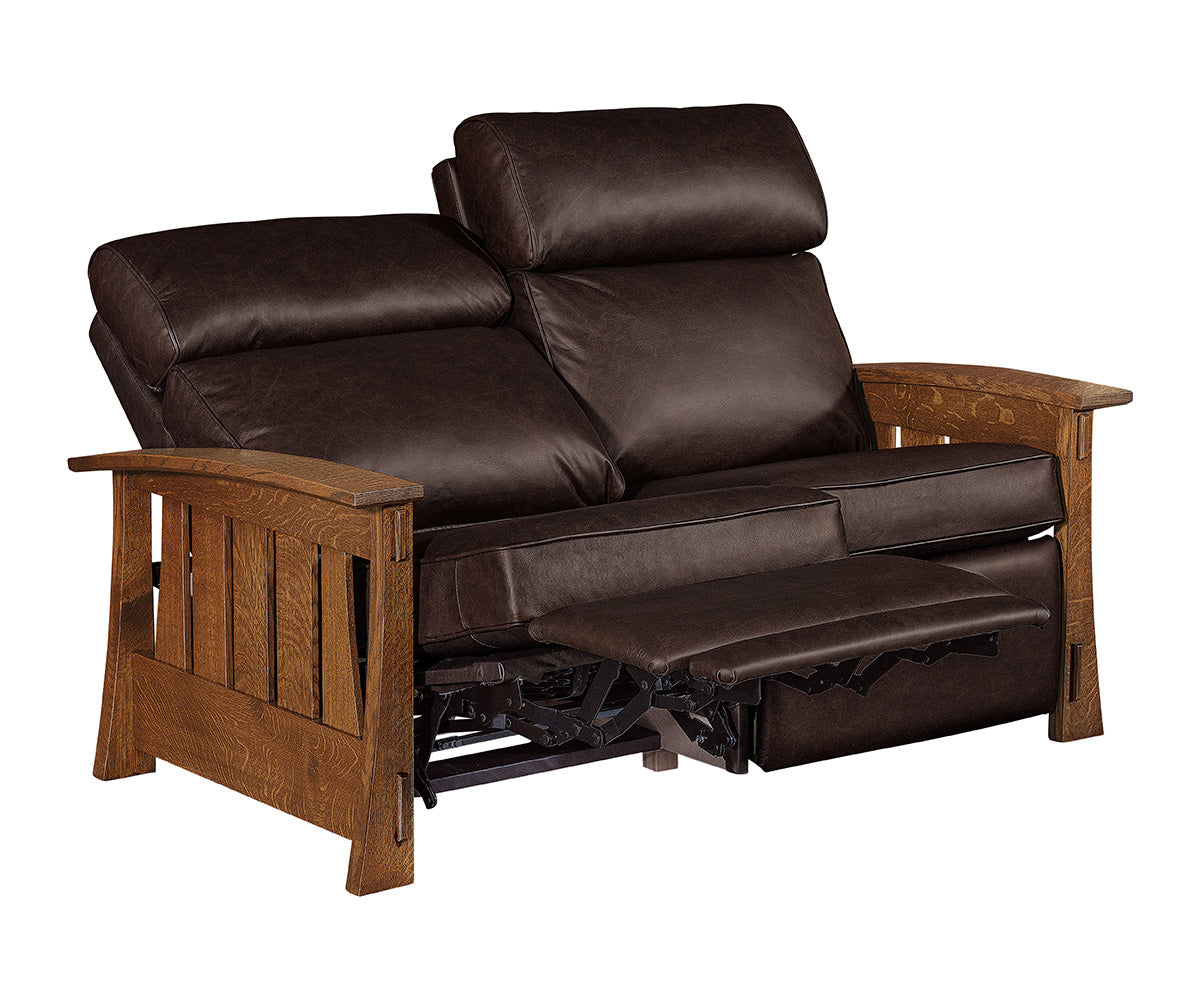 Highland Wood Arm Loveseat Recliner