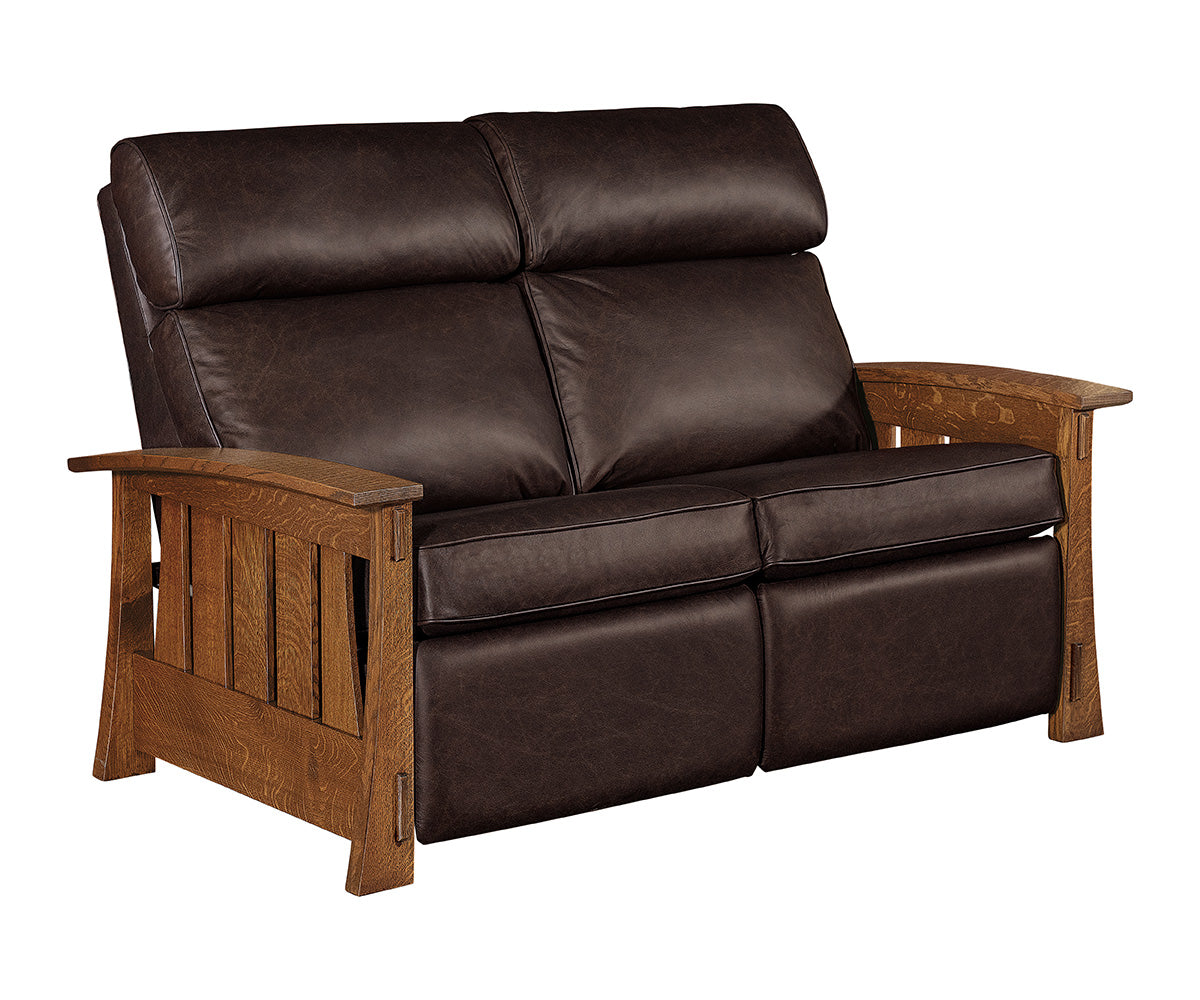 Highland Wood Arm Loveseat Recliner