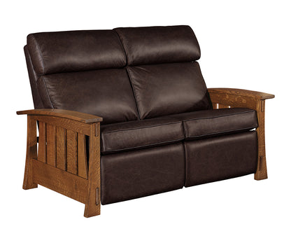 Highland Wood Arm Loveseat Recliner