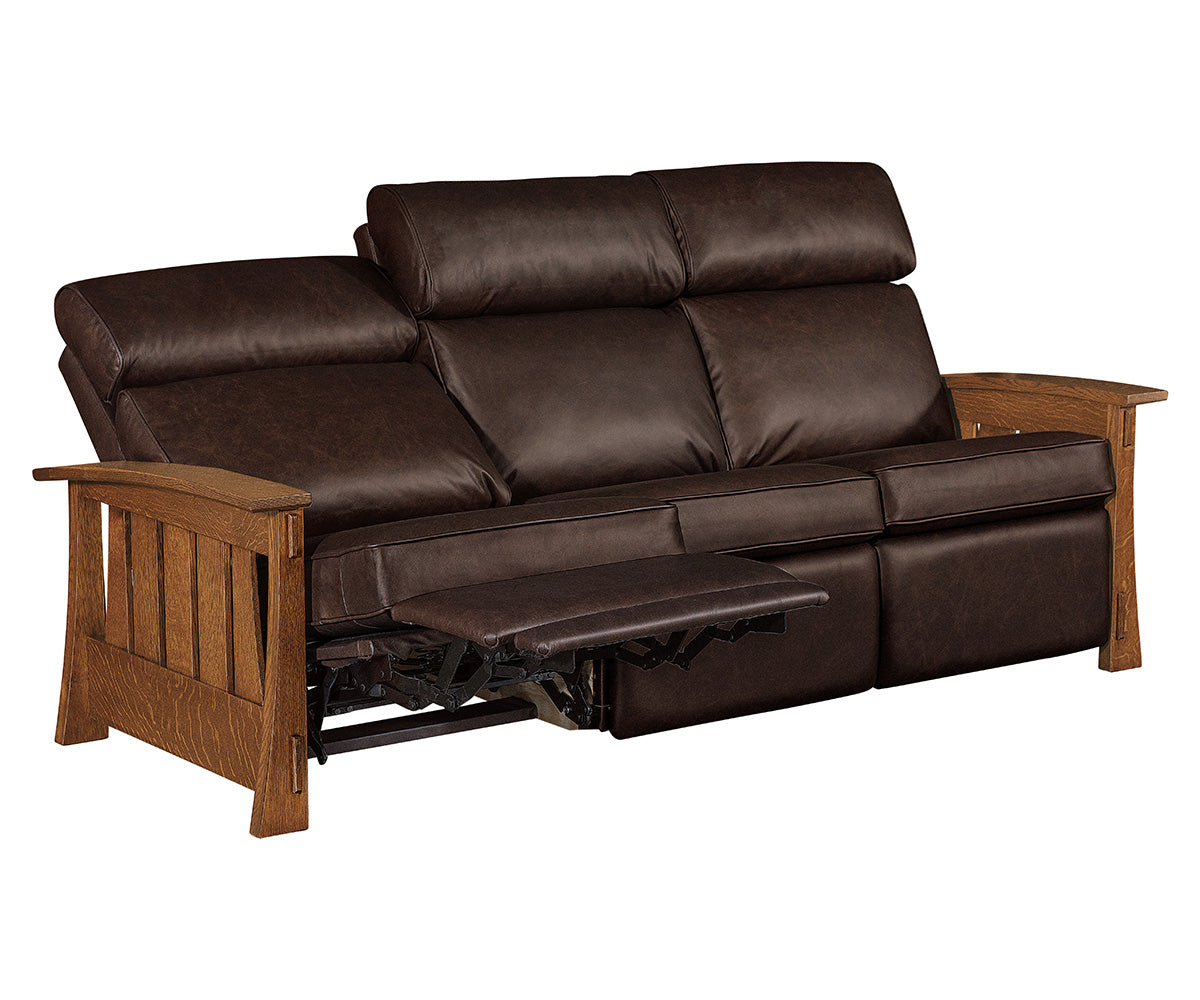 Highland Wood Arm Sofa Recliner