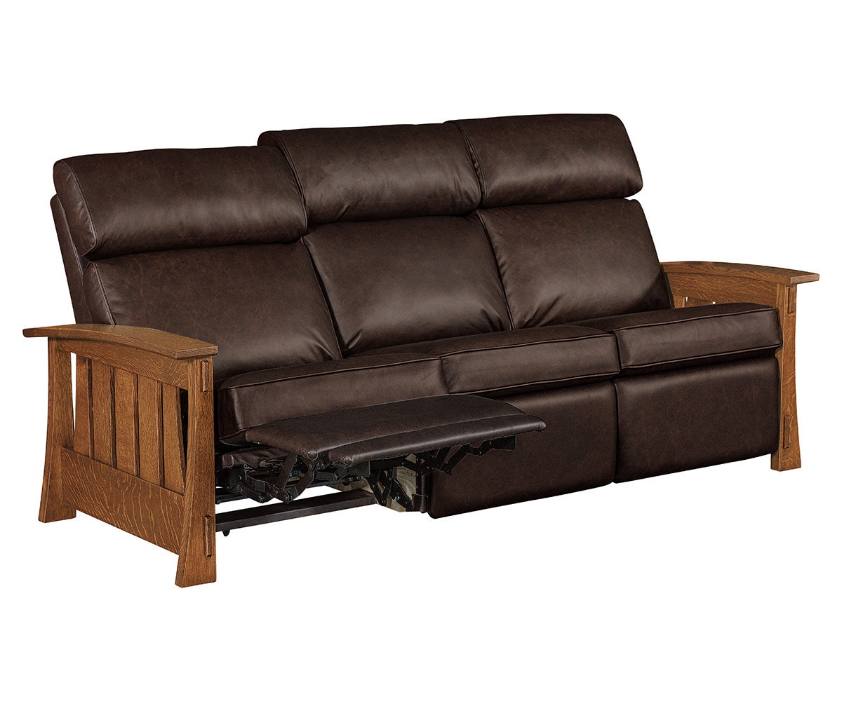 Highland Wood Arm Sofa Recliner